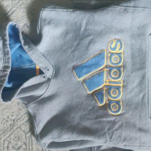 Adidas gray hoodie men's large